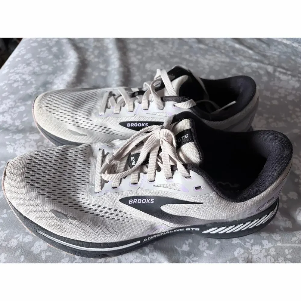 Brooks Adrenaline GTS 23 Women’s Running Shoes Gray Purple Size 9.5 B Medium
